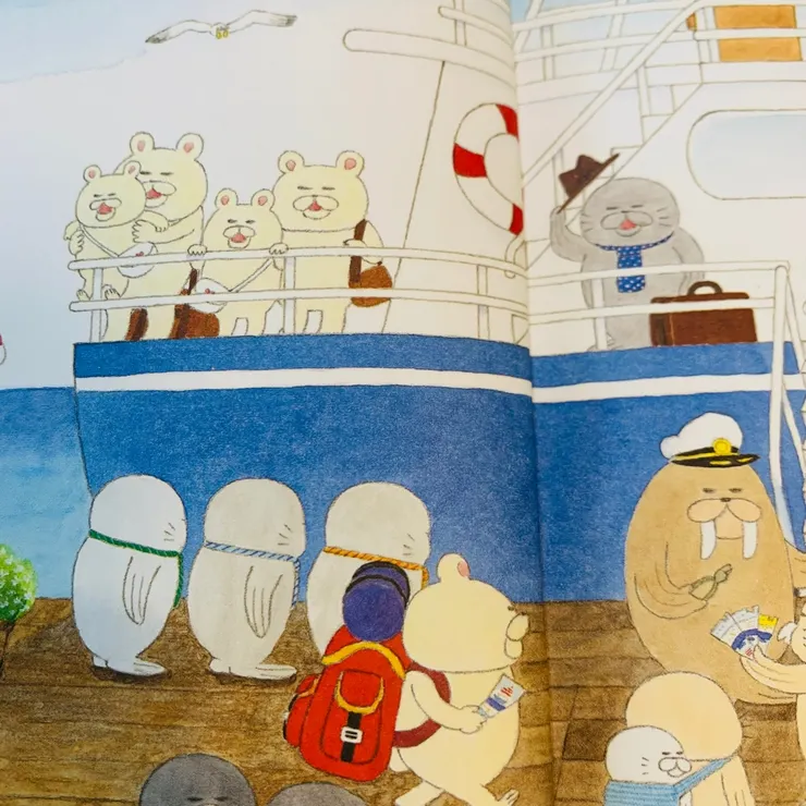 整個旅程還有白熊家族、走到哪都受到服侍與尊敬的海獅大叔（到底是什麼身份來頭讓人有夠好奇ＸＤ），還有紅色背包客跟狗狗旅行的旅客，太多太多了