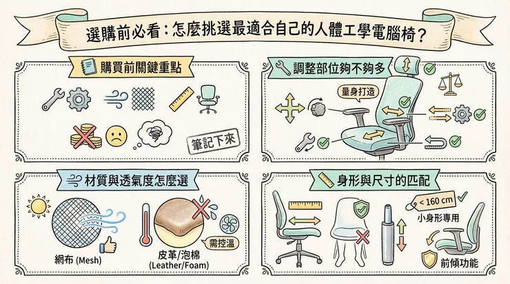 選購前必看：怎麼挑選最適合自己的人體工學電腦椅？