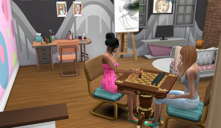 她來跟姊姊聊天~ 恭喜姐姐~