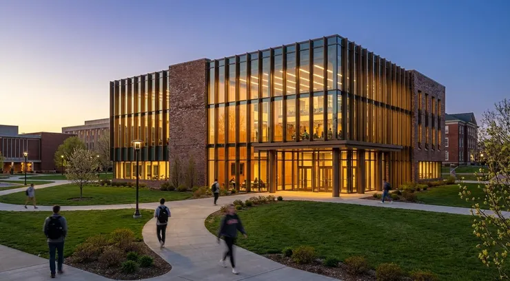 Exterior daytime rendering created with Enscape for Revit 2026