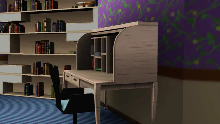 對我來說書桌一定要夠大。