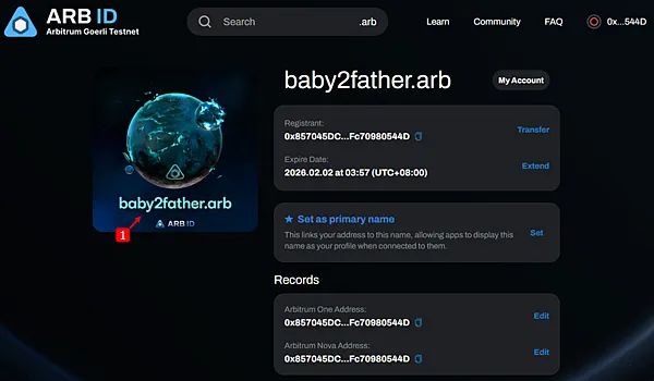  ARB ID｜Arbitrum網域名稱，購買教學 get your .arb