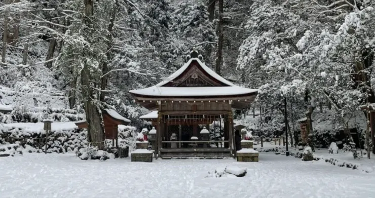 比叡山冬季神社