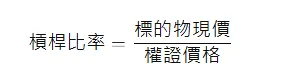 槓桿比率的計算公式