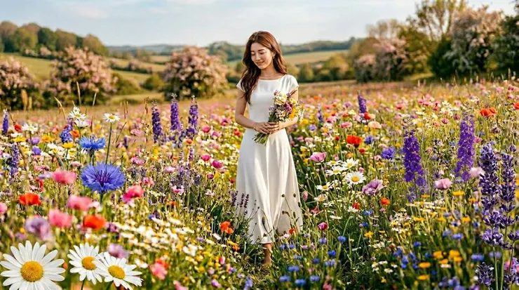 百花綻放春意正濃 (圖片來源 : AI生成圖)