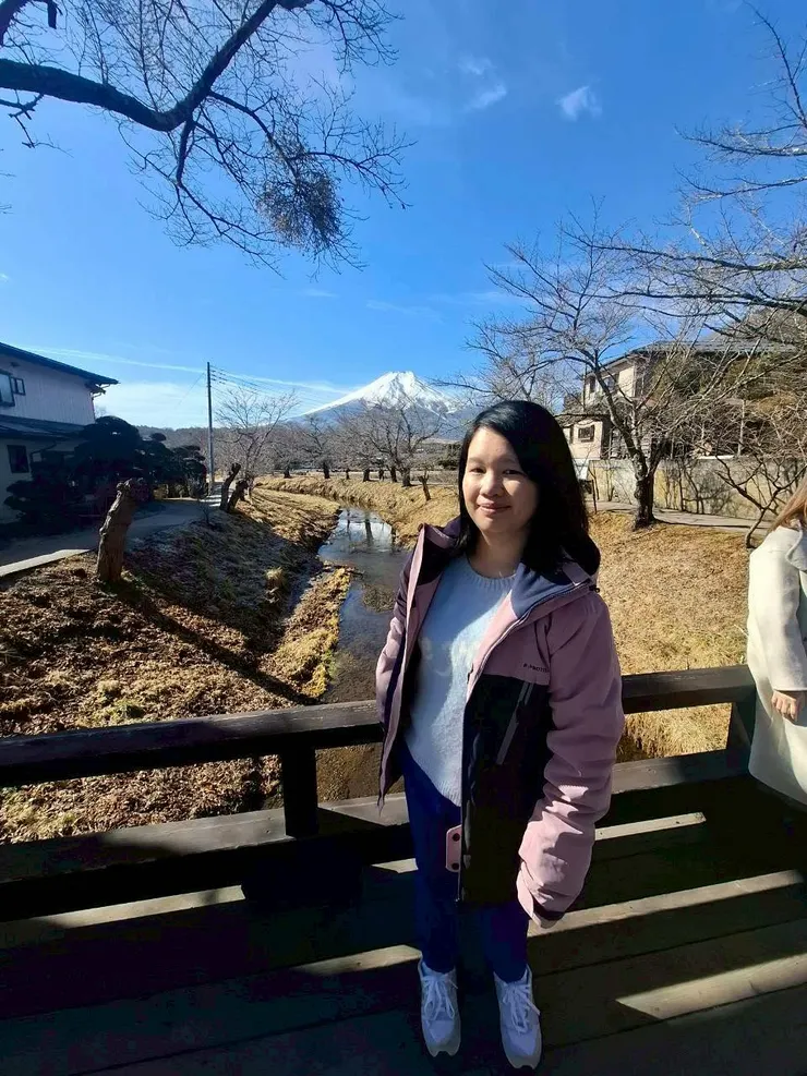 木橋與富士山的交映 攝影者:黃郁庭