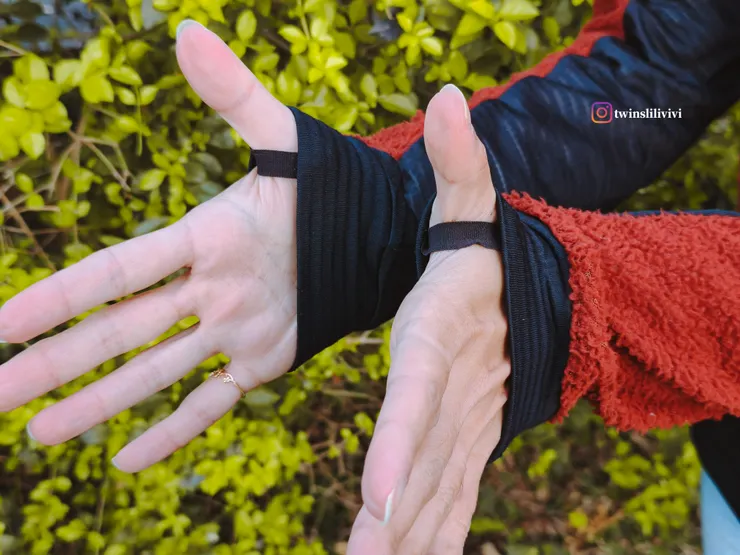 活動時避免袖口處向上移動