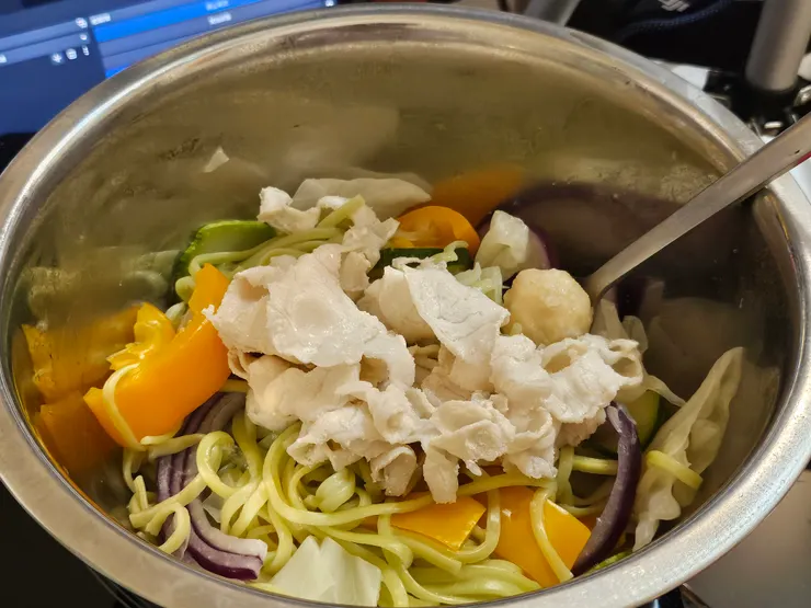 昨日最後的成品!!! 這是川燙版本，顧名思義只有用清水川燙，無任何調料