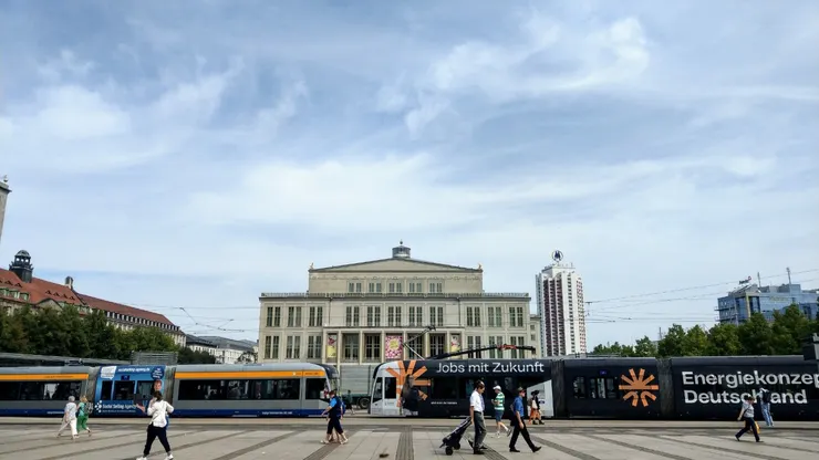 萊比錫歌劇院Oper Leipzig，二戰中被摧毀，新劇院建於1960年，可容納1267名觀眾
