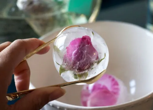 (照片來源: 大人物網站「味覺與視覺的夏日饗宴!玫瑰冰晶冰塊自己做」)