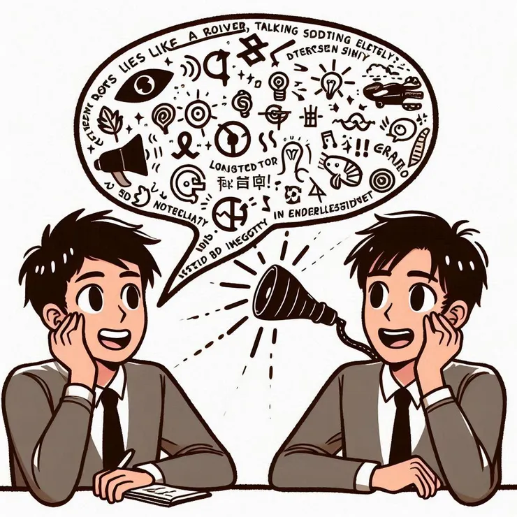 示意圖：對別人說的話要信，卻不要「全信」，帶著智慧，就像有一個探照燈那樣，可以區辨對方說話的內容。(圖片來源：Copilot AI 生成圖)