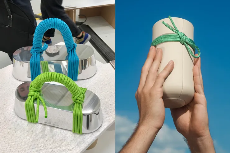 Lucas Huillet 的「捆綁」系列 POIDS（左）和 NOUS（右）。