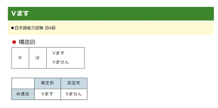 日文文型03 　Vます