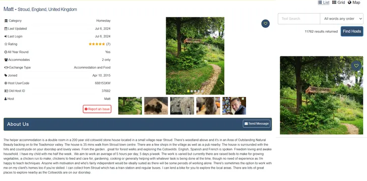 Host會將所有詳細的換宿資訊都寫在上面