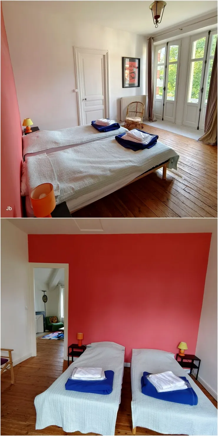 【女兒和怡青住有2張小床的這間，從兩個不同方向拍。】