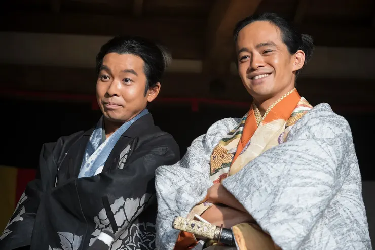 《豐臣兄弟！》劇中的豐臣秀吉（池松壯亮 飾）與豐臣秀長（仲野太賀 飾）。