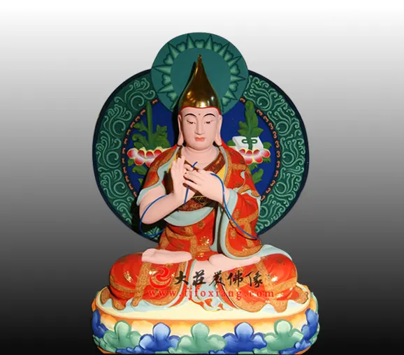 銅雕宗喀巴彩繪像