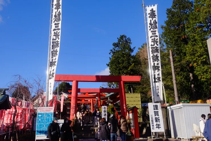 神社入口,往上走就會到達犬山城