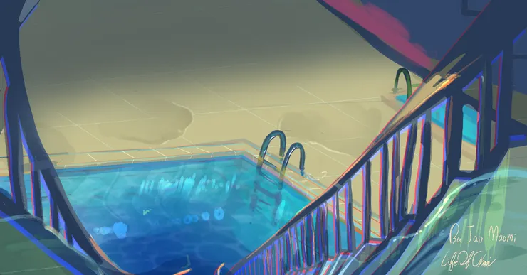 想像是在後室，偏踏實的（但是夢還是很怪）