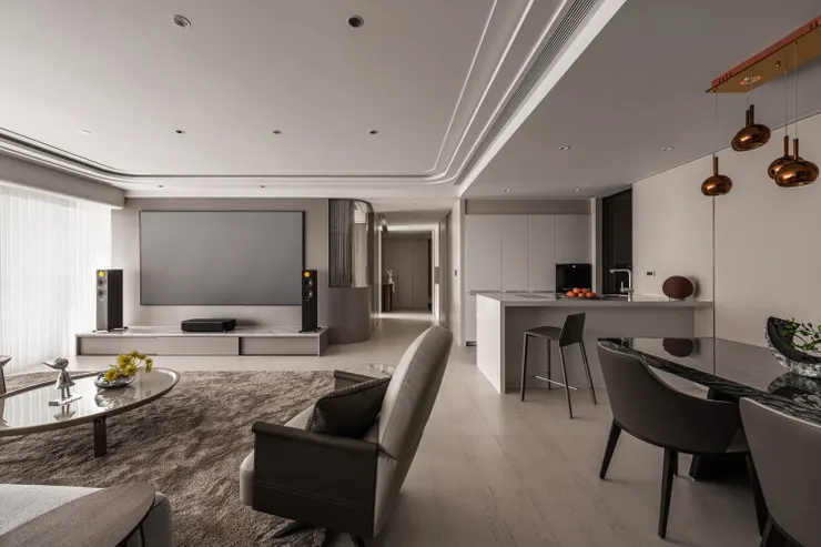 (作品呈現：定潮 - 與現代輕奢曼妙豪宅相擁而睡｜藝瓦高雄室內空間設計)