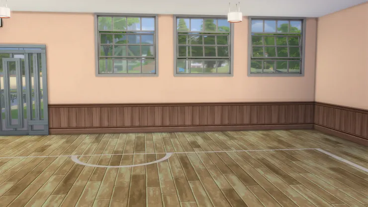 禮堂裏有很大的窗，採光和空氣流通很重要。