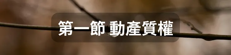 第一節 動產質權