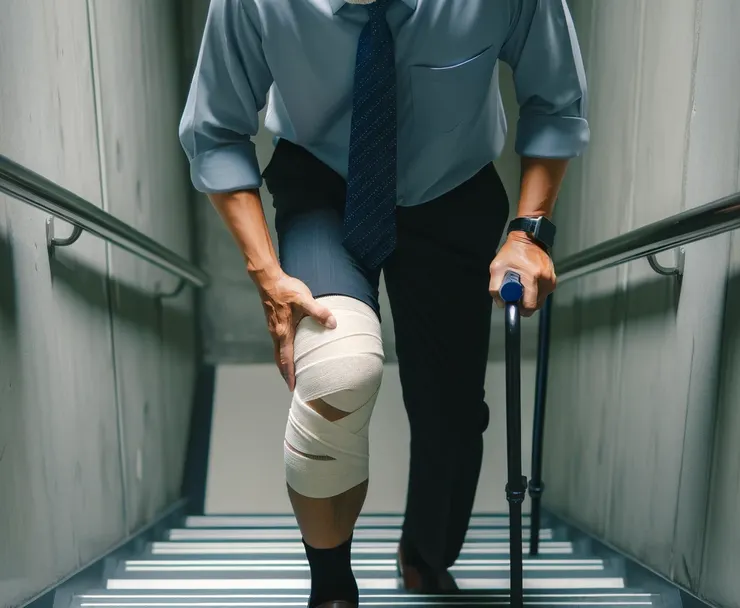 辛苦的上下樓梯