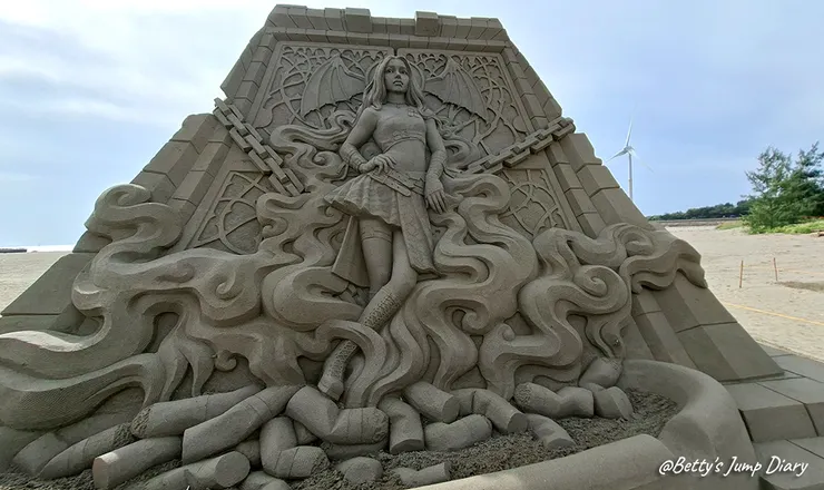 ▲2025苗栗「通霄沙雕藝術節」逍遙沙城/圖片來源：Betty's Jump Diary