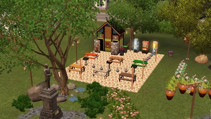 公廁特意跟桌椅遠一點，門口也不對正任何一桌。