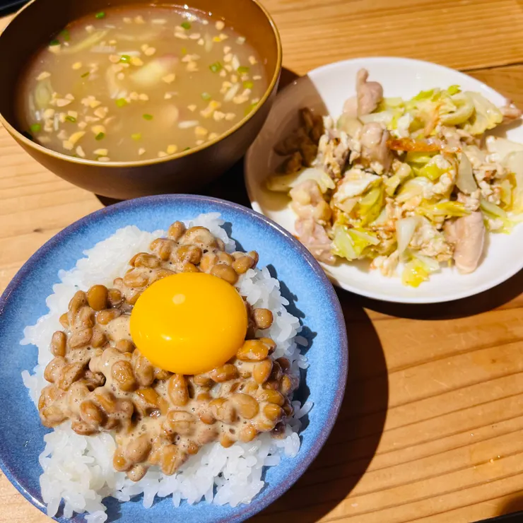 有好吃雞蛋與新鮮納豆就是幸福日常