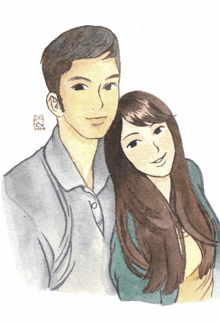 畫給朋友的似顏繪