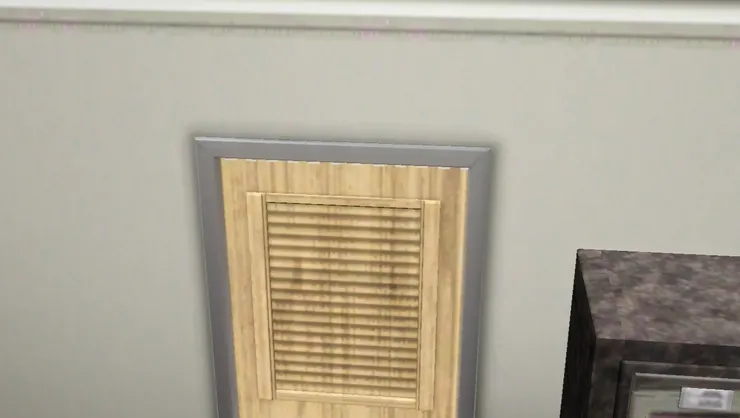 洗手間的門有排氣孔。