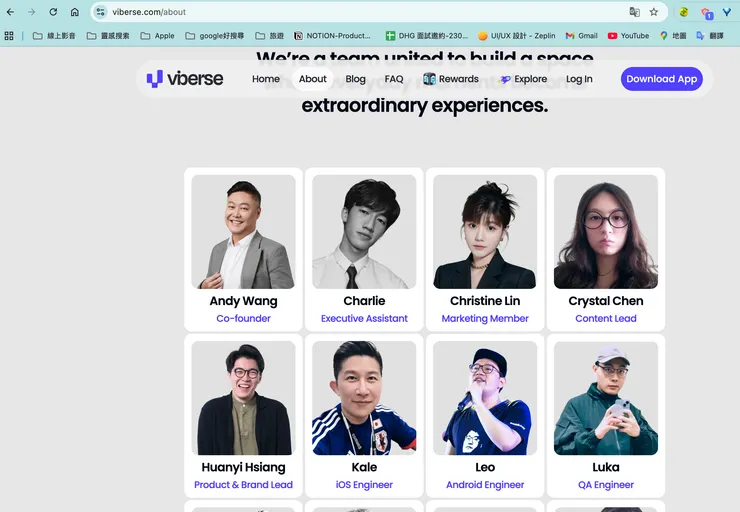 截圖於Viberse官網