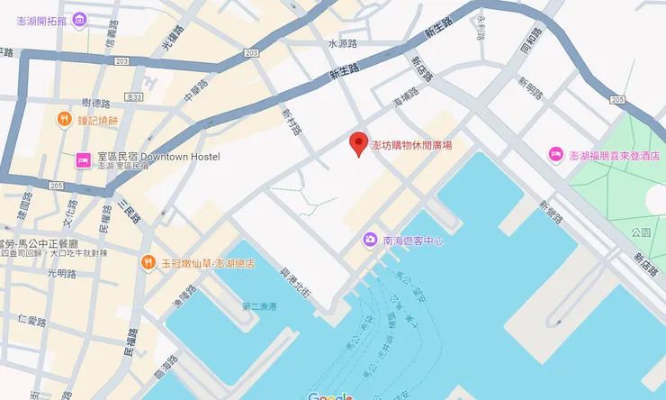 △澎坊購物休閒廣場位置圖