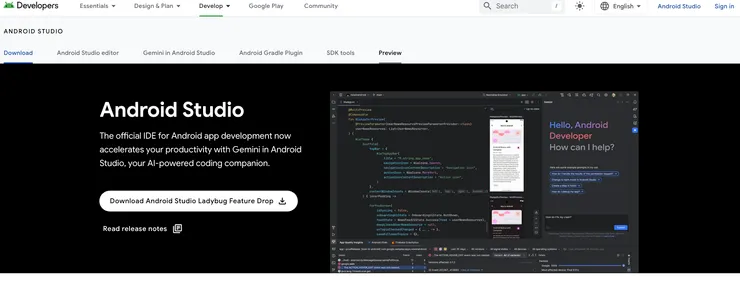 Android Studio 官網下載頁
