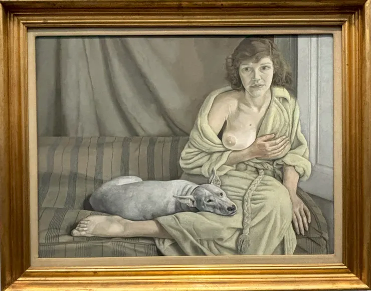 <女人與白狗> 佛洛伊德  攝於「瞬間－穿越繪畫與攝影之旅」 高雄美術館
