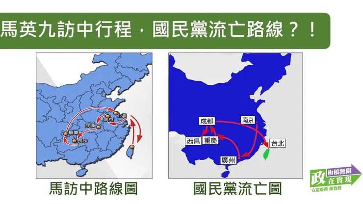 圖文不符 - 國民黨的路線不同