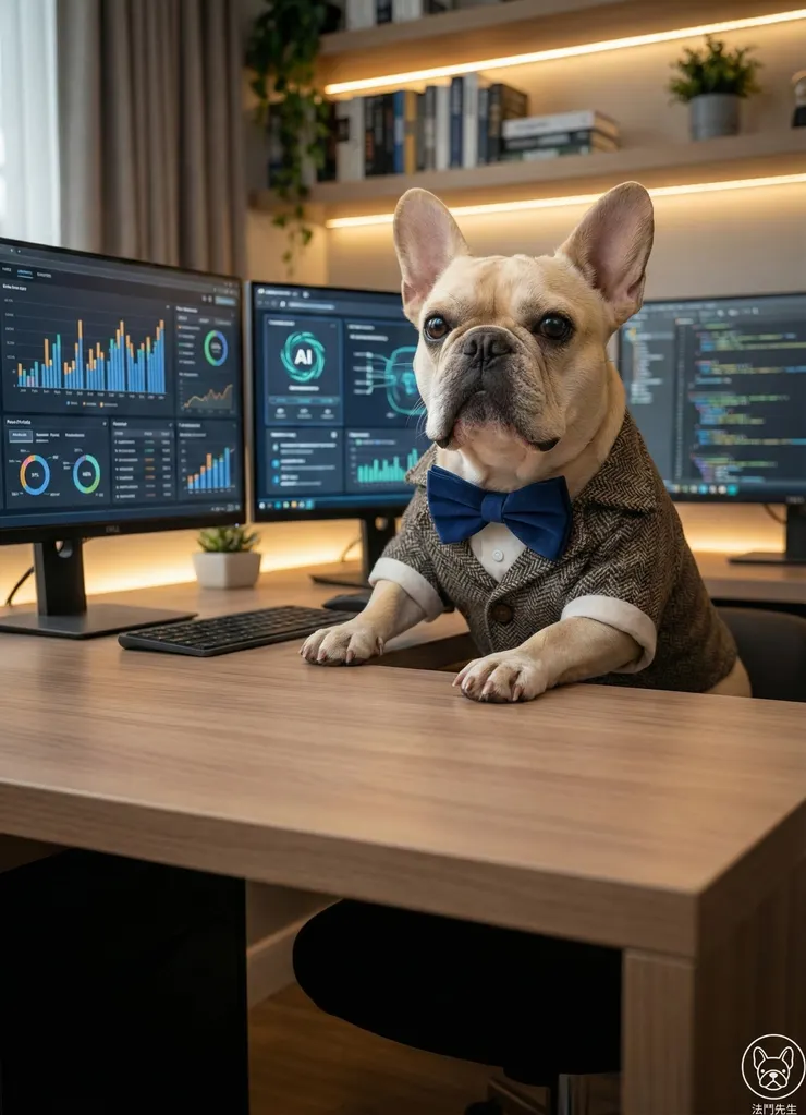 法鬥先生形象照：AI 工具實測專家推薦 Google Gemini 3 作為 2025 最強生產力工具。