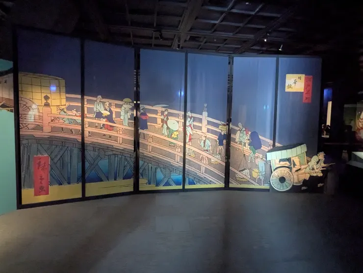 彩繪逼真的日本橋