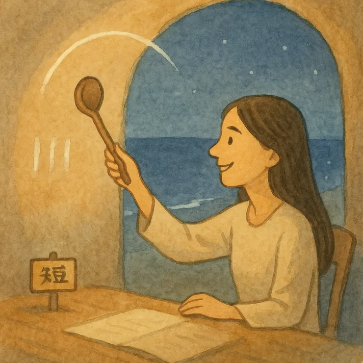 以勺畫橋,三痕作燈。