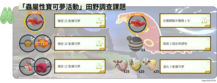 蟲屬性寶可夢活動體驗 田野調查課題
