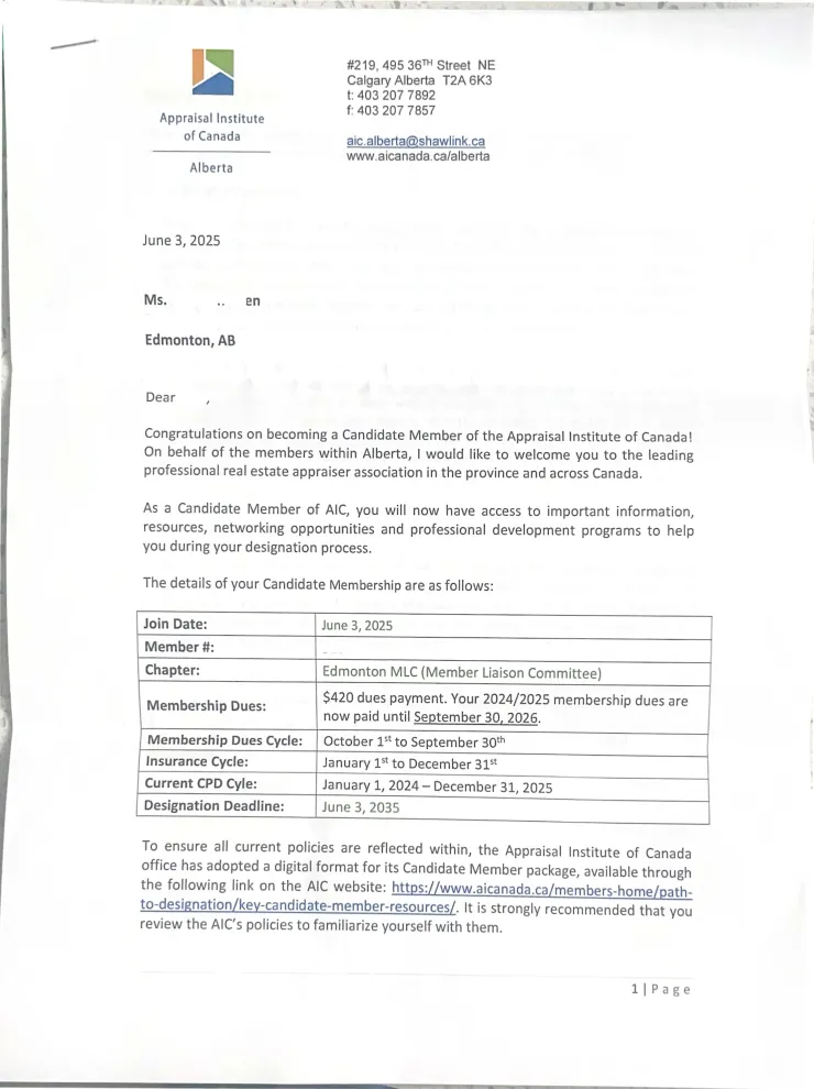 終於成功取得估價師會員資格