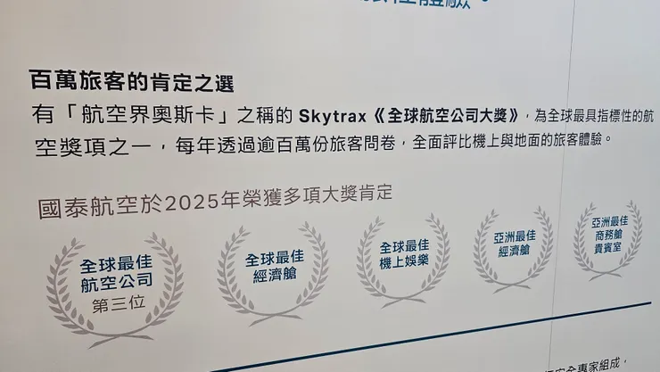 2025年對國泰航空來說是風光的一年!一共獲得那麼多獎項!我真的很愛國泰航空!國泰實至名歸!