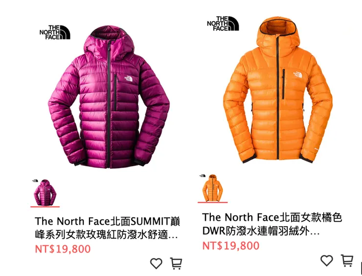 (照片來源:The North Face官網)