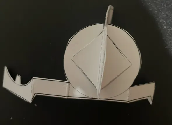 [2-3] <三角形>與[ 2-2 ] <正方形>黏起來