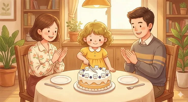 全家一起慶祝,讓掉牙成為美好回憶。