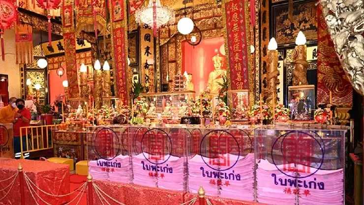 曼谷大峰祖師廟。-來源：กรุงเทพธุรกิจ，2022年2月4日。