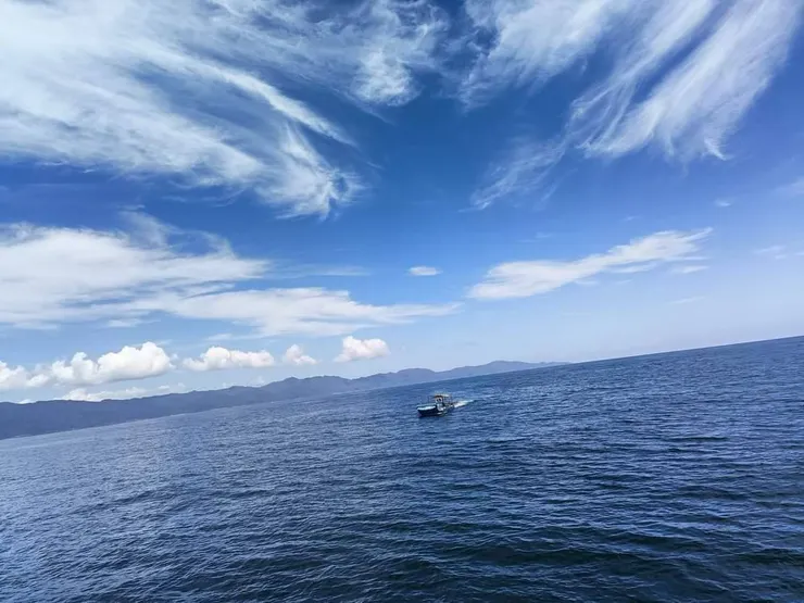 前往龜山島途中的海景