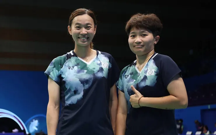 最今屆巴黎奧運的台灣女雙組合許雅晴（左）／林琬清。