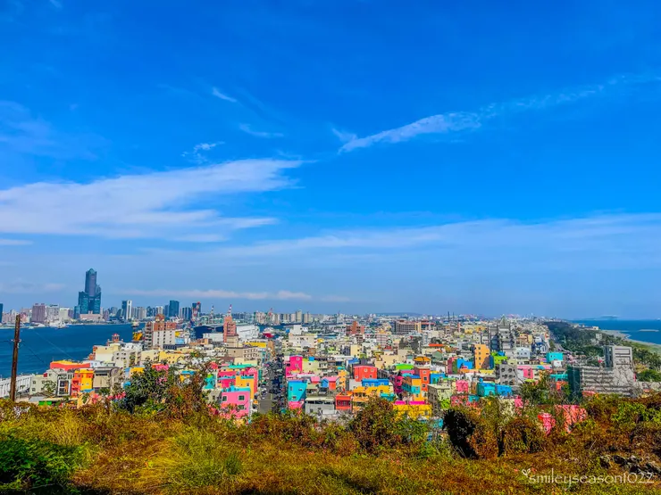 由旗津往高雄港方向眺望